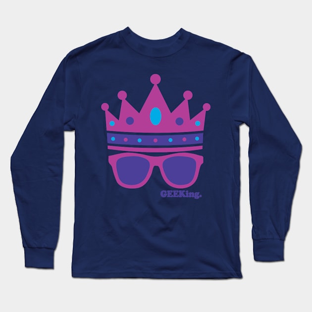 Triple Crown & Specs (Purple, Teal, Laker Blue) Long Sleeve T-Shirt by GEEKing Official